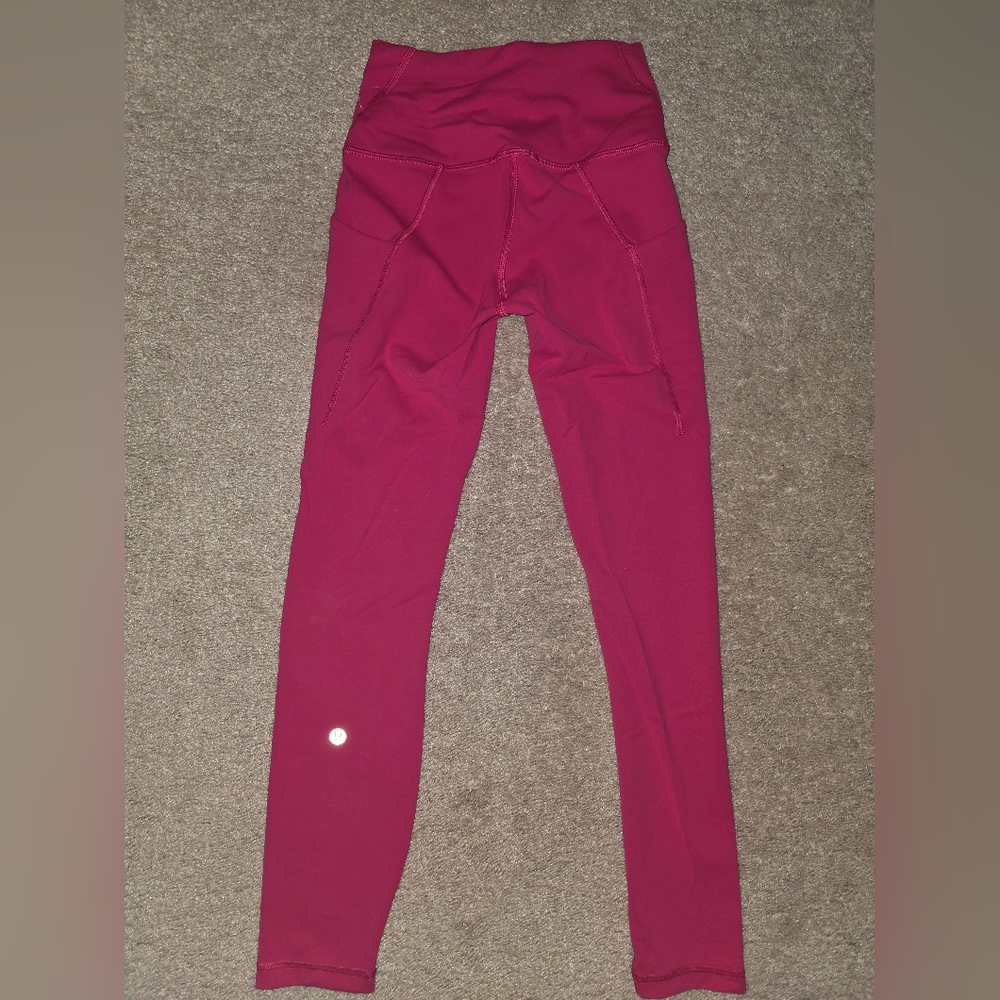 Lululemon Wunder Train High-Rise Tight with Pockets 25" Passionate 4